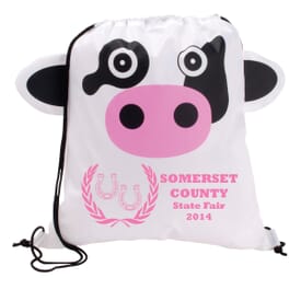 Paws &#8216;N Claws Drawstring Backpack &#8211; Cow
