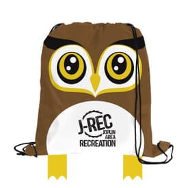 Paws ‘N Claws Drawstring Backpack – Brown Owl