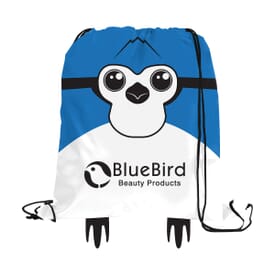 Paws ‘N Claws Drawstring Backpack – Blue jay