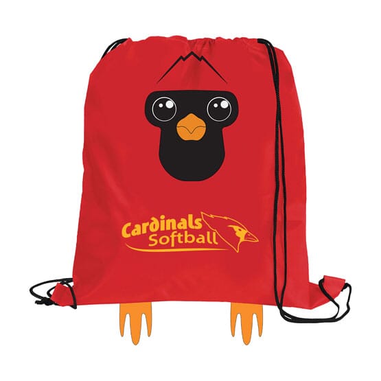 Paws ‘N Claws Drawstring Backpack - Cardinal