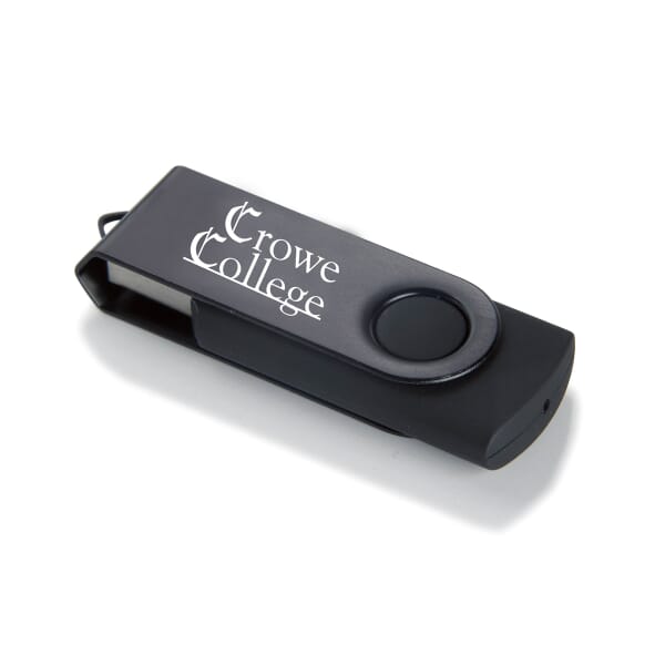 Metallic Pivot USB Drive 1GB