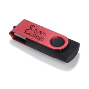 red and black flash drive