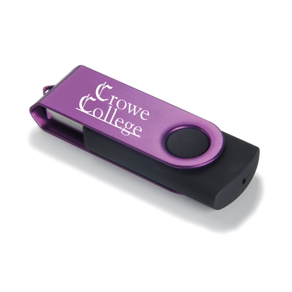 Metallic Pivot USB Drive 2GB