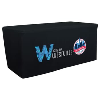 6ft Fitted Table Cover - Full Color Front Panel