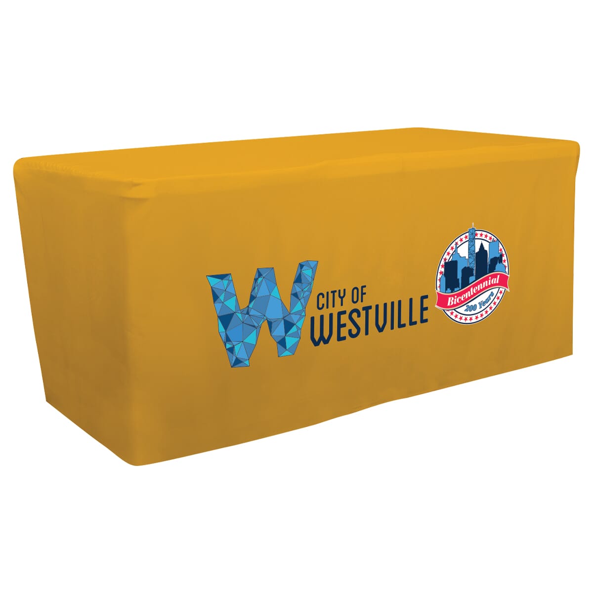 6ft Fitted Table Cover - Full Color Front Panel