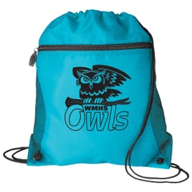 Zip&#45;Front Drawstring Backpack