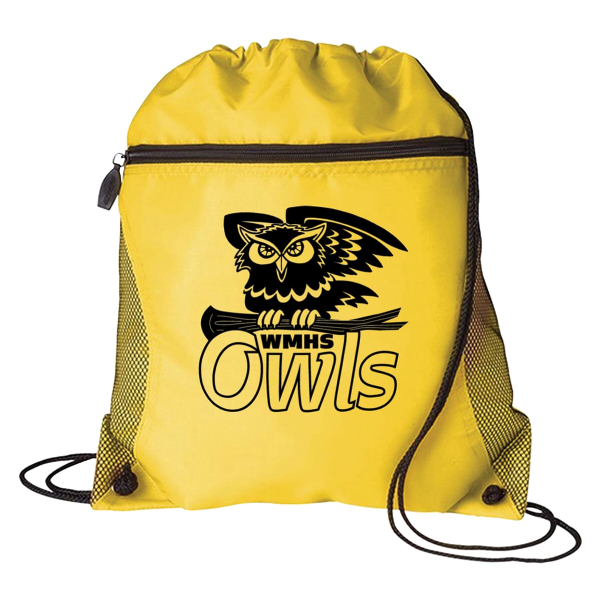 Yellow drawstring bag