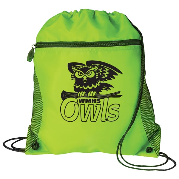 Zip-Front Drawstring Backpack