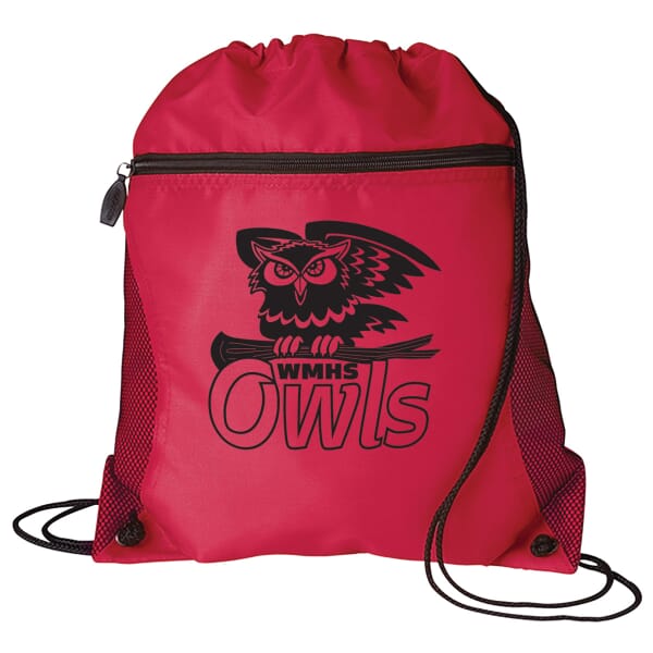 Zip-Front Drawstring Backpack
