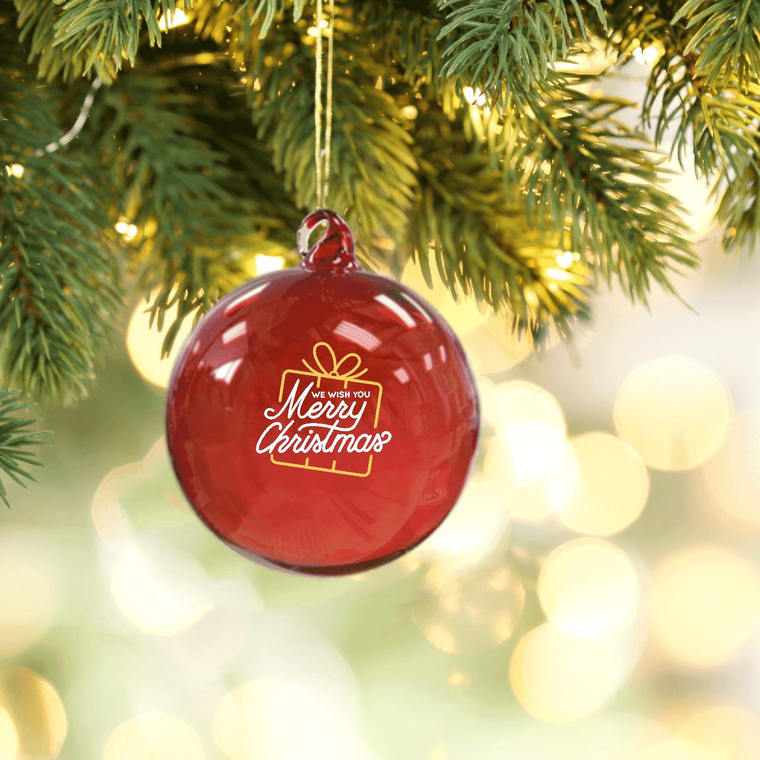 Custom Hand-Blown Clear Glass Ball Holiday Ornaments | Crestline