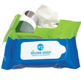 Travel antibacterial wipes packages