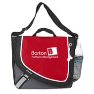Red and black messenger bag