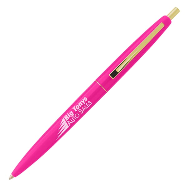 Pink and Teal Best Life Ever Bic Clic Pen Retractable, Refillable