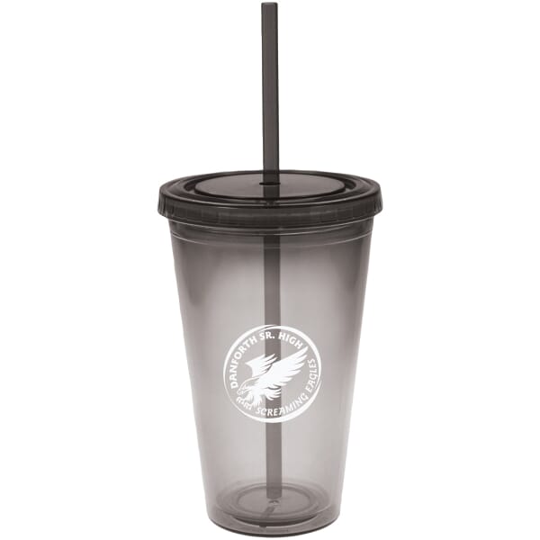 16 oz clear journey travel cup with lid and straw [3340043] : Splendids  Dinnerware, Wholesale Dinnerware and Glassware for Restaurant and Home