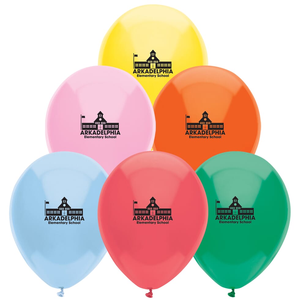 11 AdRite™ Balloons- Basic Colors
