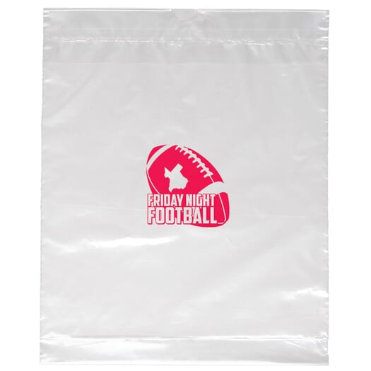 12" x 15" x 3" Clear Plastic Bag Draw-Tape Handles
