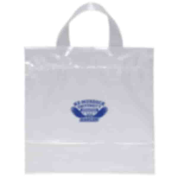 12" x 12" x 6" Clear Plastic Bag - Soft Loop Handle