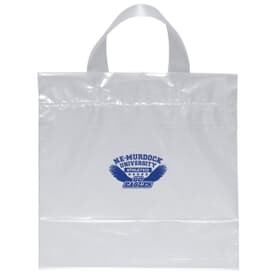 12&quot; x 12&quot; x 6" Clear Plastic Bag - Soft Loop Handle