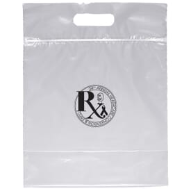 12&quot; x 12&quot; x 6&quot; Clear Plastic Bag - Die Cut Zip Close Handle