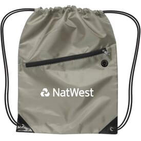 Drawstring Backpack with Zipper