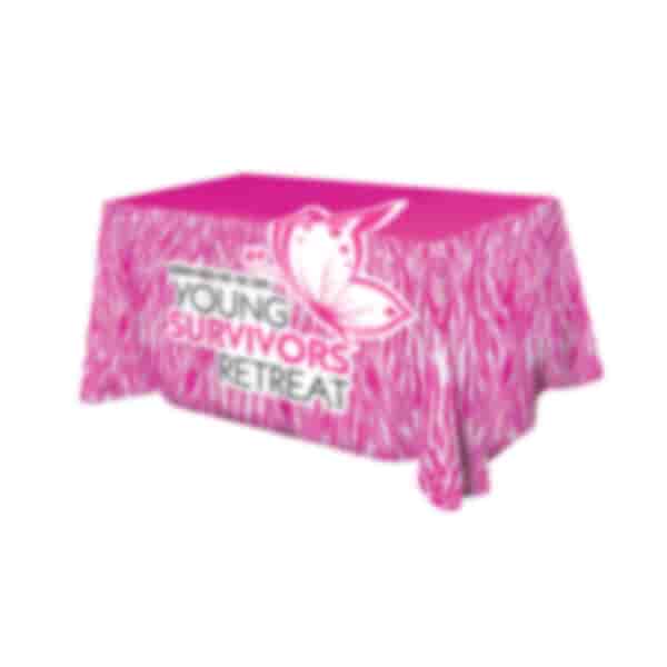 6ft 3-Sided Table Cover - All Over Full Color Imprint