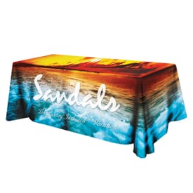 8' Flat Poly 3-Sided All Over Dye Sub Table Cover