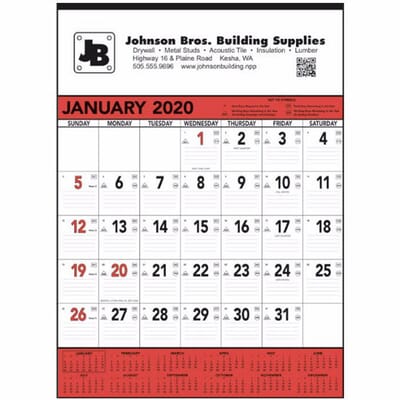 2021 Red &amp; Black Contractor's Memo (13-sheet) Triumph® Calendars ...