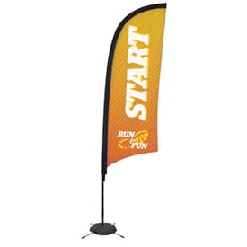 9' Premium Razor Sail Single-Sided Sign Kit with Scissor Base
