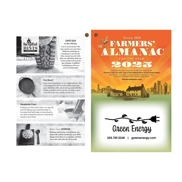 Promotional Farmers' Almanac Calendars Black & White Crestline