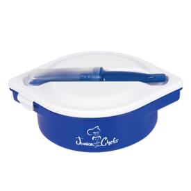 Multi-Compartment Food Container with Utensils