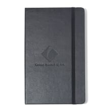 Black moleskin notebook with hardcover