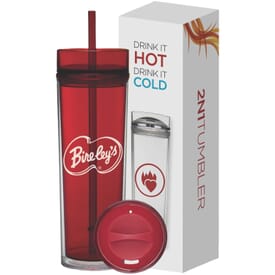 16 oz Tube Hot & Cold Tumbler