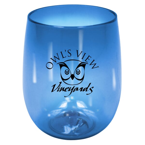 Custom Shatterproof Stemless Wine Glass 12oz 