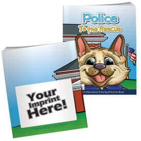 Police To The Rescue Coloring Book With Mask