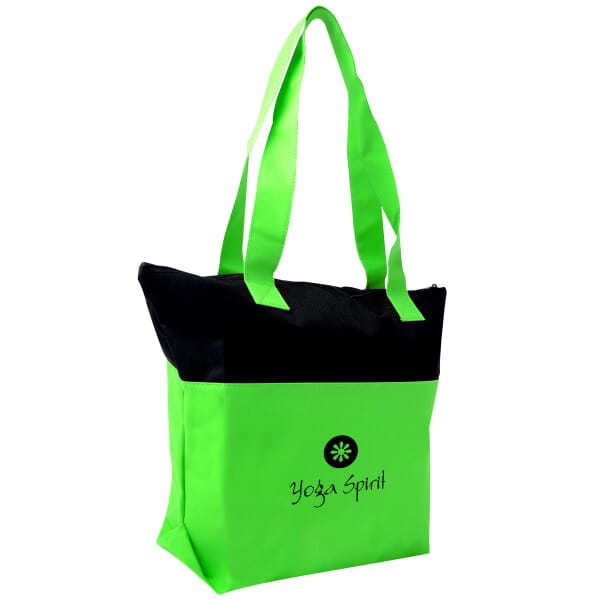 Dual Accent Zippered Tote