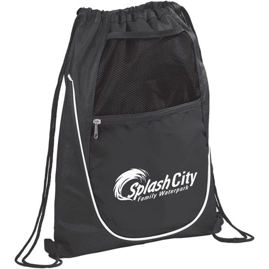 Multi-Pocket Drawstring Bag