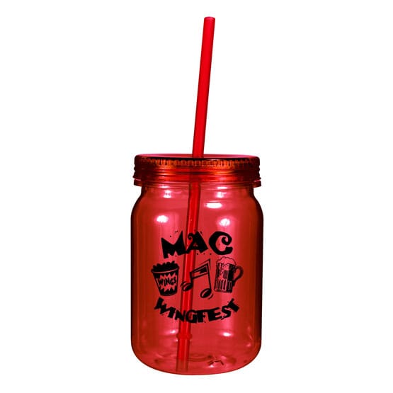 24 oz Translucent Pop Mason Jar - One Color