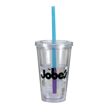 16 oz Evolve Tumbler W/ Color Change Straw - One Color