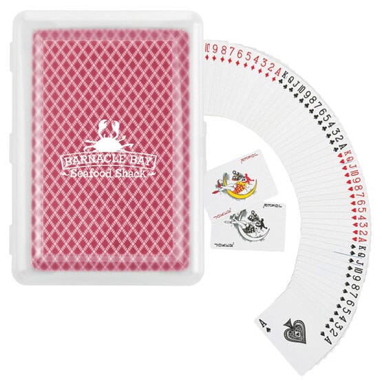 Playing card deck with customized case