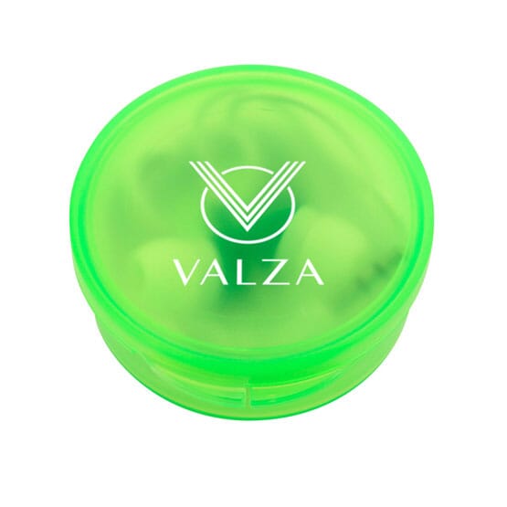 Headphones In Round Case