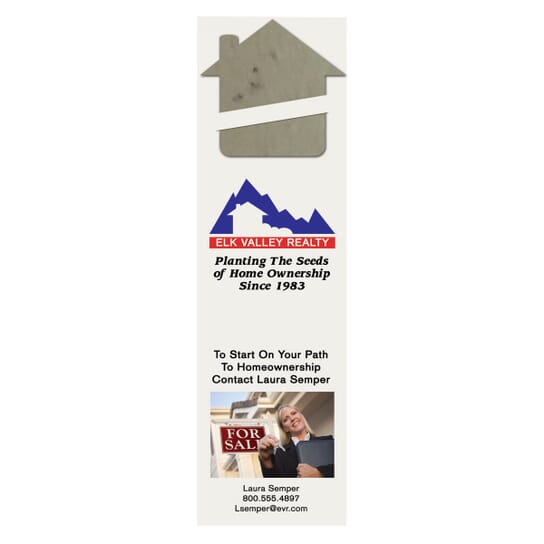 Book Mark with House Shaped Seed Paper