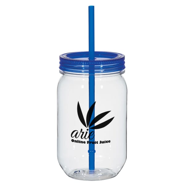 25 oz Color Burst Mason Jar