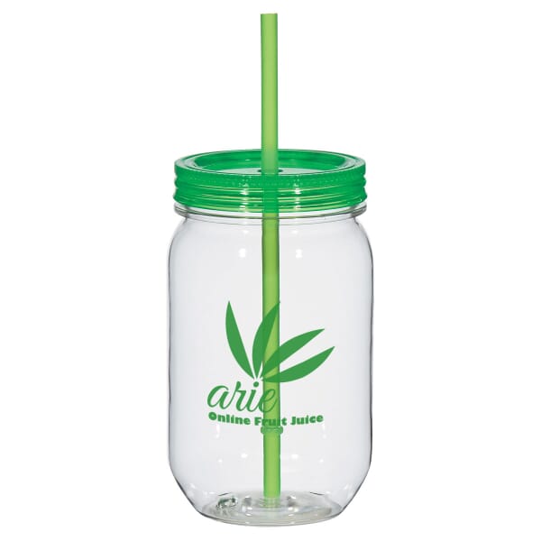 25 oz Color Burst Mason Jar