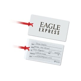 White Slip In Luggage Tag