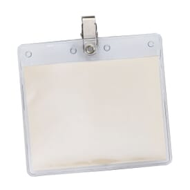 Horizontal Vinyl Pouch W/Metal Bulldog Clip