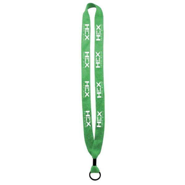 3/4" Knitted Cotton Lanyard W/ Metal Split Ring