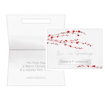 Red Berry Branches Greeting Card