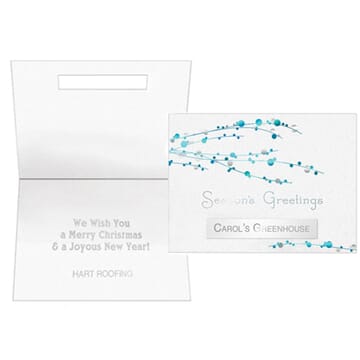 Turquoise Berry Branches Greeting Card