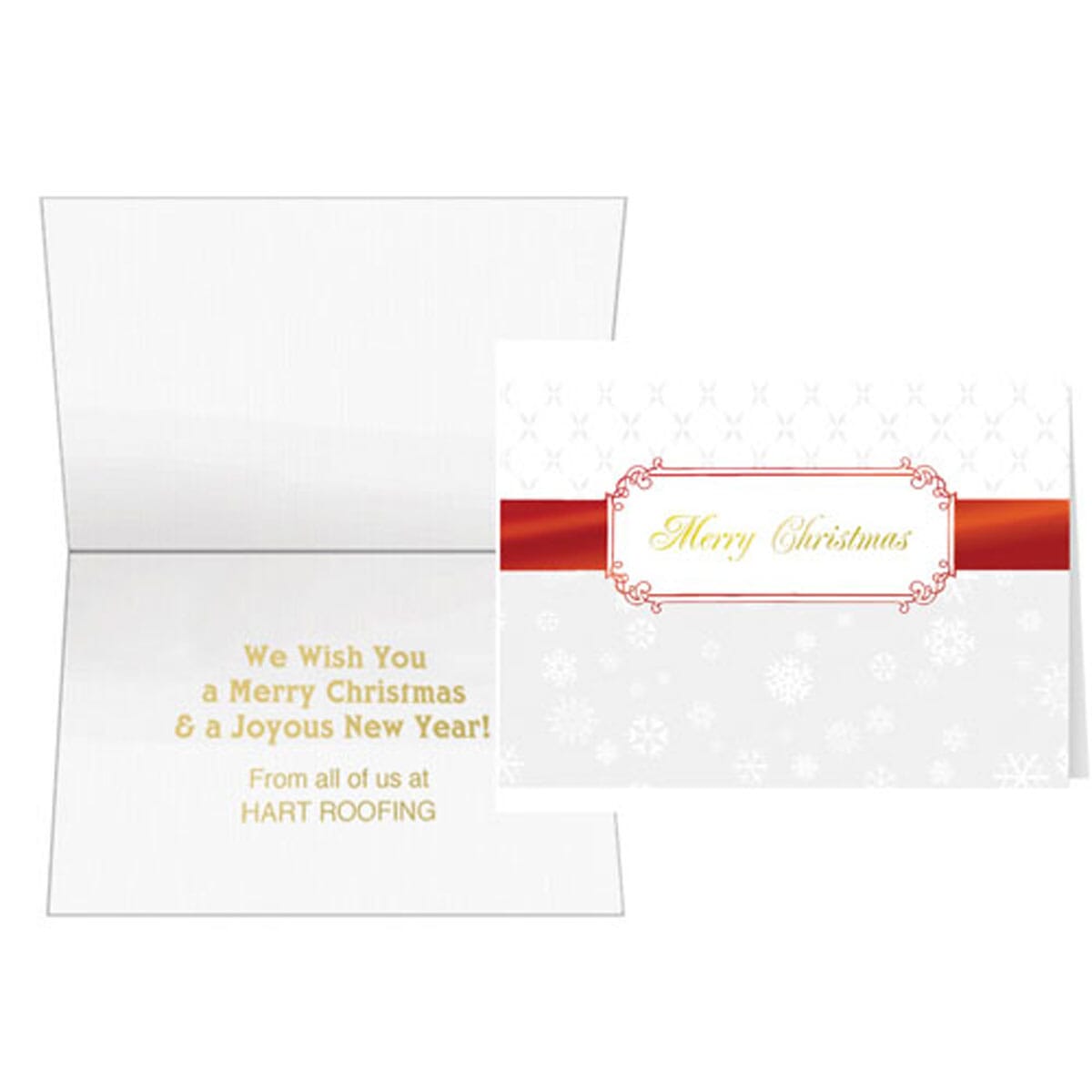 Red Christmas Ribbon Greeting Card