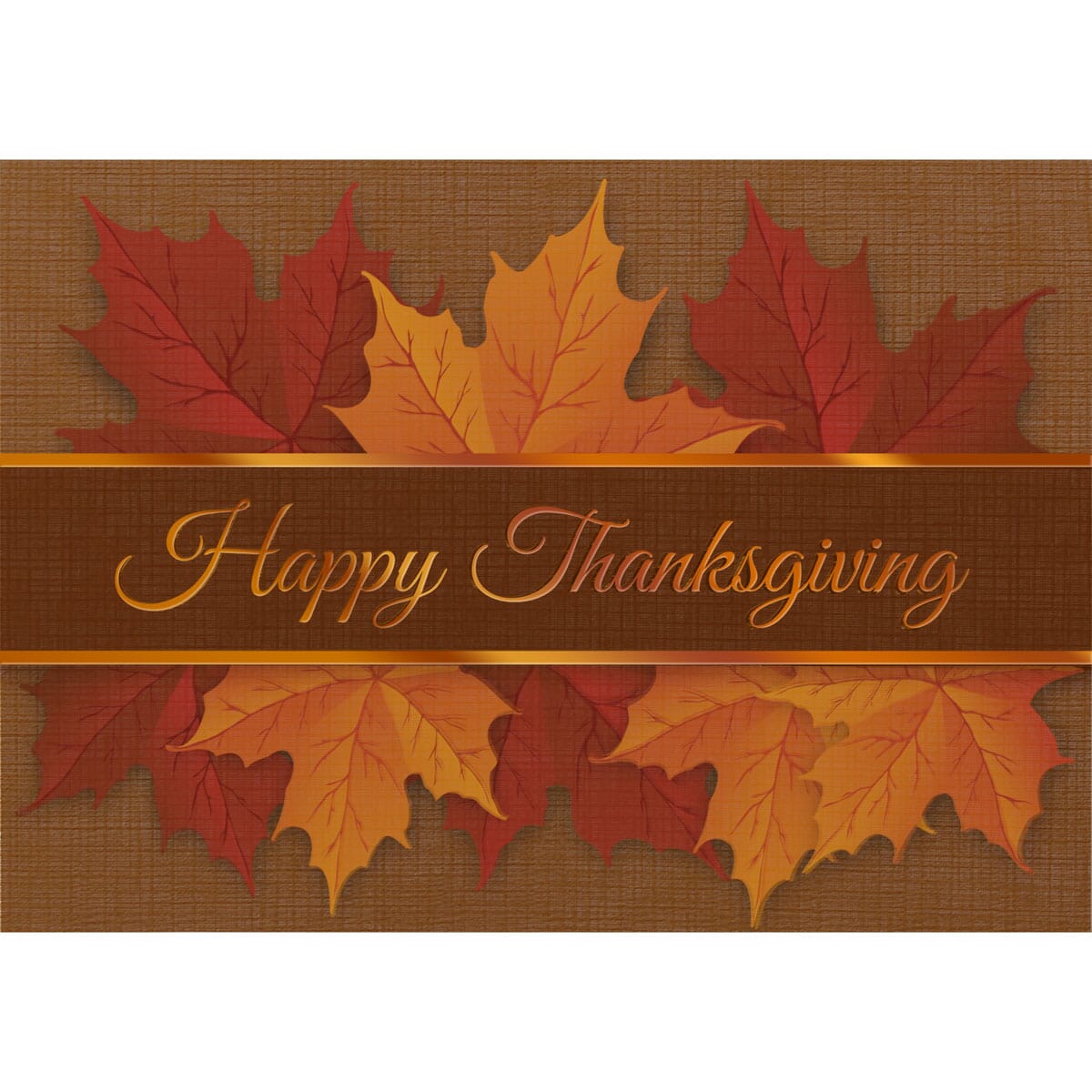 Thanksgiving Autumn Leaves Greeting Card 